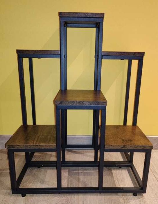 Kwietnik Stojak Metalowy na Kwiaty Dekoracje 6 Półek Loft Rustykalny