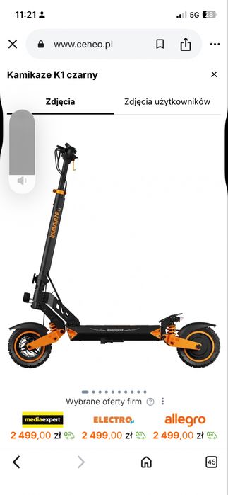 Hulajnoga kamikaze k1 nowa,sprzedam,nie trafimy prezent.