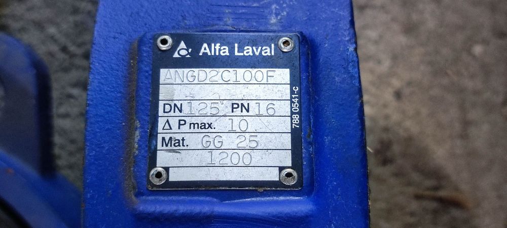 Przepustnica międzykołnierzowa ALFA LAVAL DN125 PN16 Nowa ANGD2C100F leżak