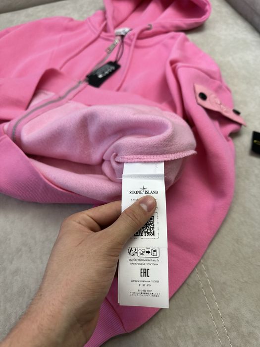 Рожева зіп худі pink Stone Island | Аунтефік ОЛХ ДОСТАВКОЮ!