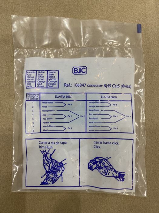 Коннектор мережевий BJC RJ45 CAT5 (8vias)