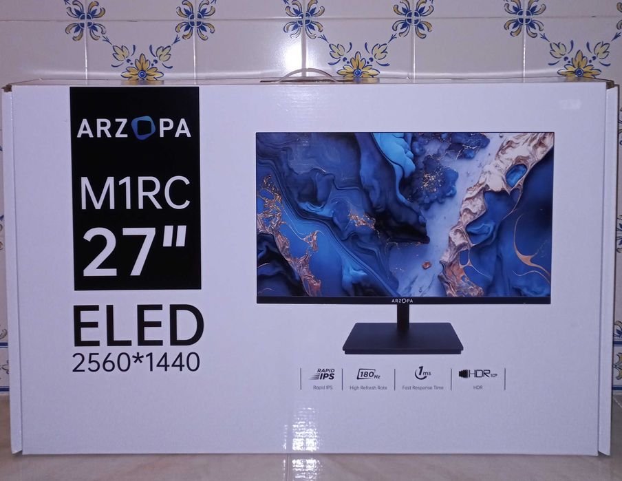 Monitor ARZOPA M1RC 27” QHD 2560×1440 IPS 180Hz 1ms - Novo e completo ...