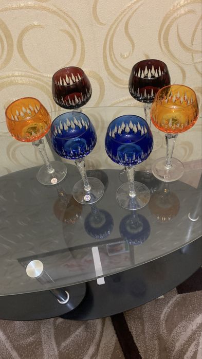 Продам винтажный хрустальный набор фужеров