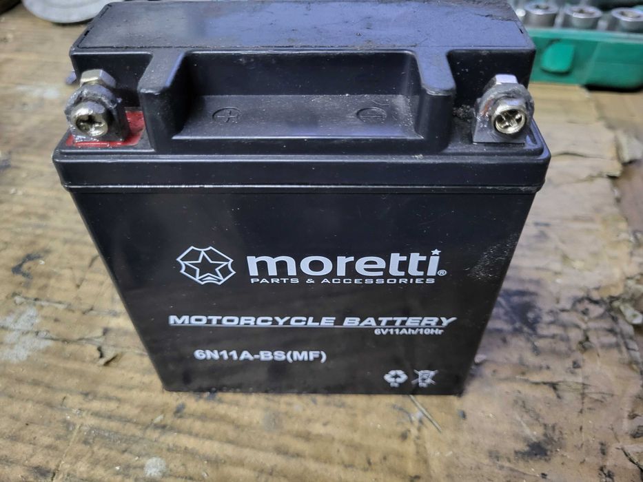 Akumulator moretti 6v 11Ah wsk mz etz prl komar