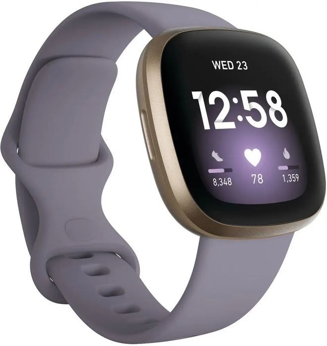 uszkodzony smartwatch fitbit versa 3 złoty bluetooth pulsometr