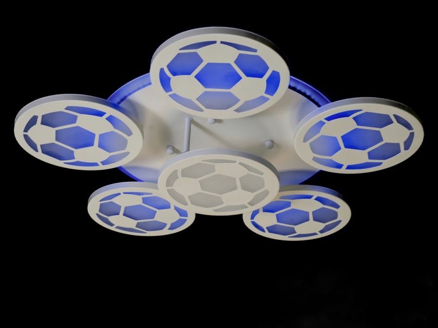 Сучасна LED люстра "футбольний м`яч", 105W, біла