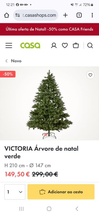 Árvore de Natal 2.10m
