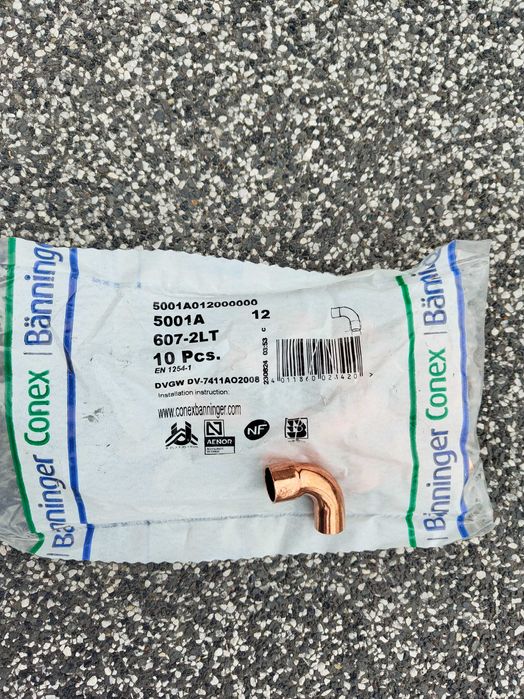 Kolanka kolanko miedziane do lutowania fi12