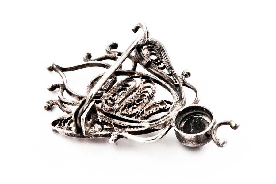 Srebrna Broszka - MUCHA - 2,95g - A. Folfas - 1980 rok - IMAGO ARTIS