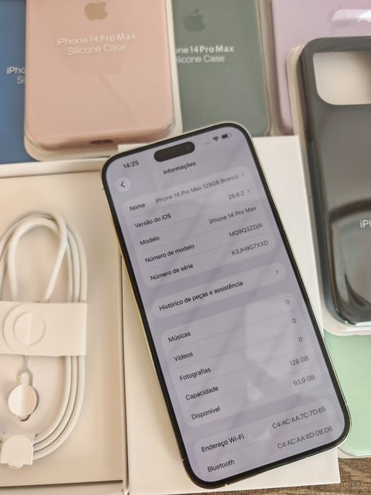 iPhone 14 Pro Max 128GB Silver Muito Bom estado Aceito Retomas