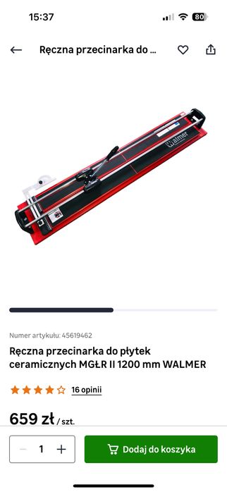 Przecinarka do płytek