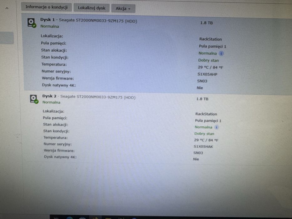 Synology RS214 Rack, 2x2TB HDD,