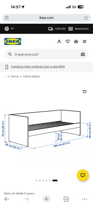 Cama IKEA – 150€
