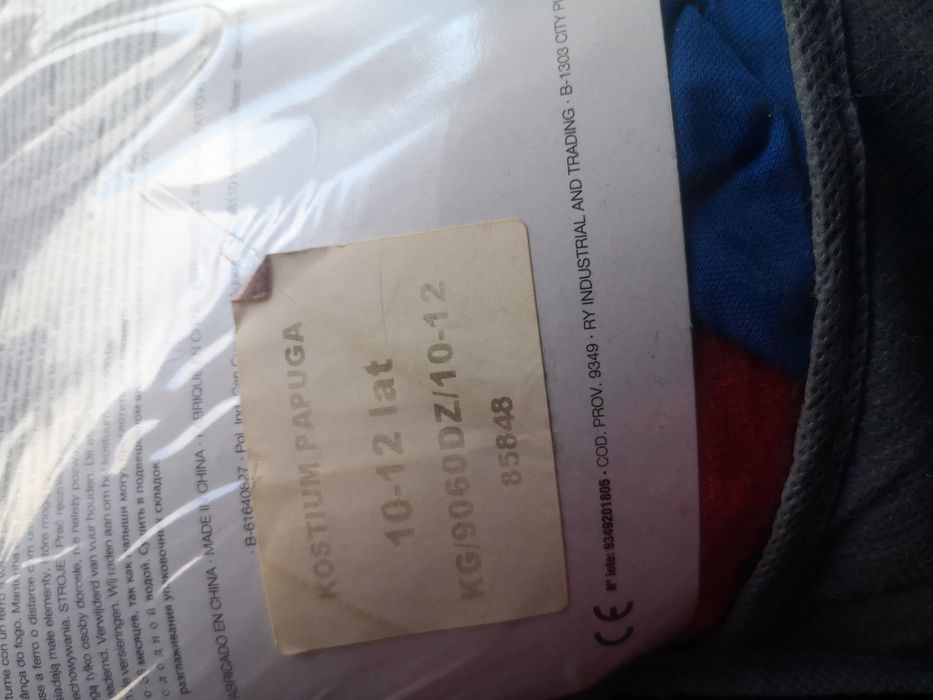 Strój, przebranie, papuga 10-12 lat