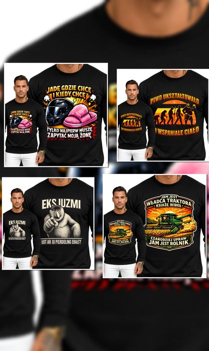 Bluzy męskie z nadrukiem
