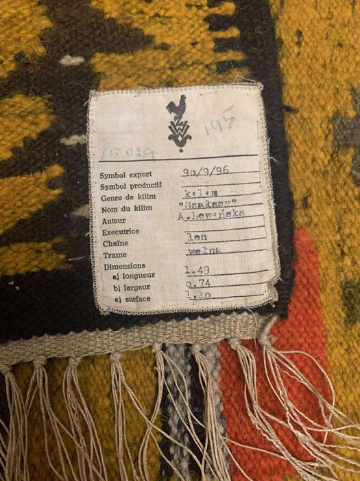 Dizajnerski duży Kilim- A. Lewińska