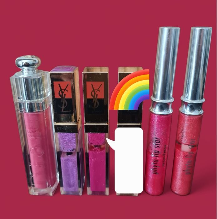 Komplet błyszczyki do ust Dior Sisley YSL Yves Saint Laurent 5 sztuk