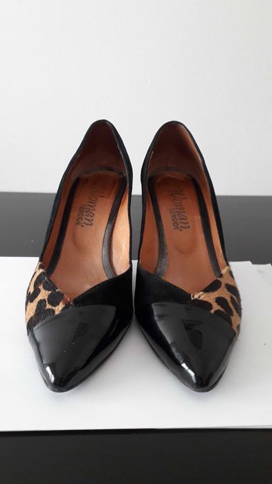 Sapatos em Camurça com apontamento tigrado