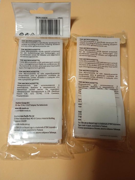 TDK Microcassette MC60 4 unidades novas