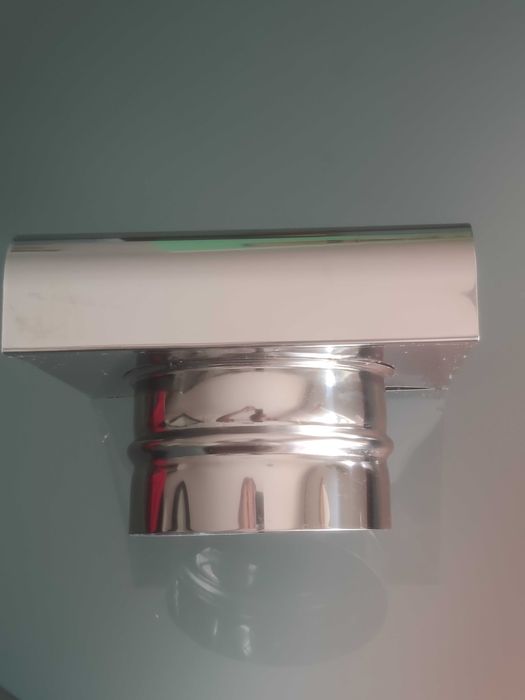 Chapéu de Parede em Aço Inox com Rede - D 125mm