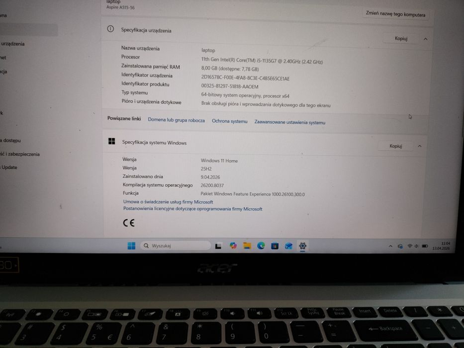 Laptop Acer Aspire A515-56