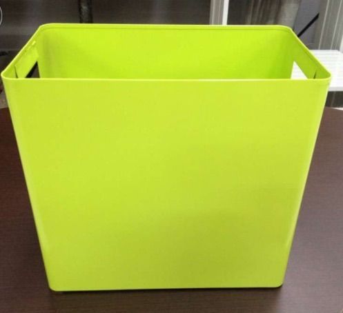 Balde do lixo papeis retangular 170x300x300mm metalico material Novo