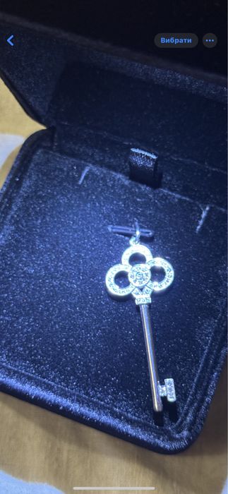 Подвеска ключ бриллианты