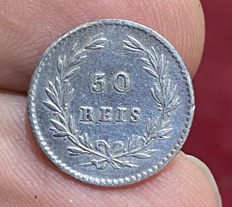 Moeda 1622 - D. PEDRO V - 50 Reis 1861 Prata