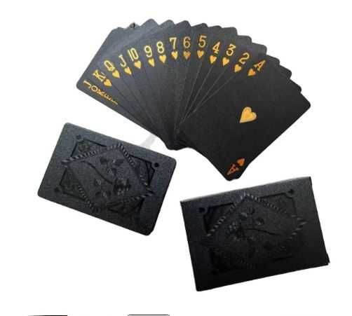 Lote 3 baralhos cartas metalizados oferta de portes