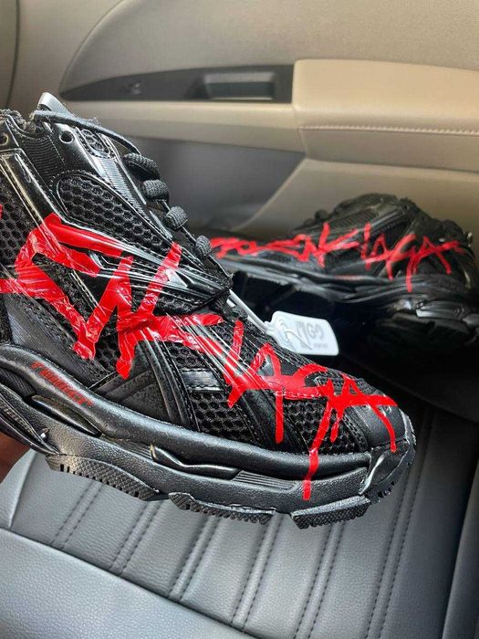 !SALE! Balenciaga Runner Graffiti Black Red 38 39 40 41 42 43 44 45 46