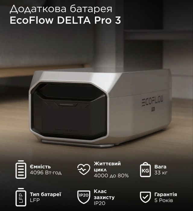 Додаткова батарея EcoFlow DELTA PRO 3 Smart Battery