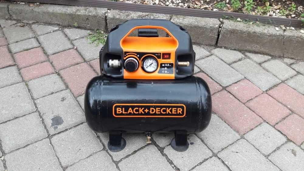 6 litrowy Przenośny Kompresor / Sprężarka bezolejowy Black&decker