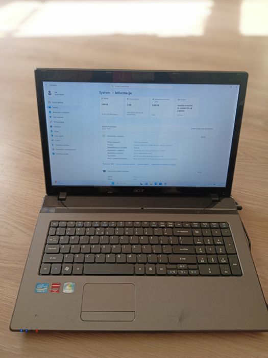 Sprzedam laptopa Acer aspire 7750