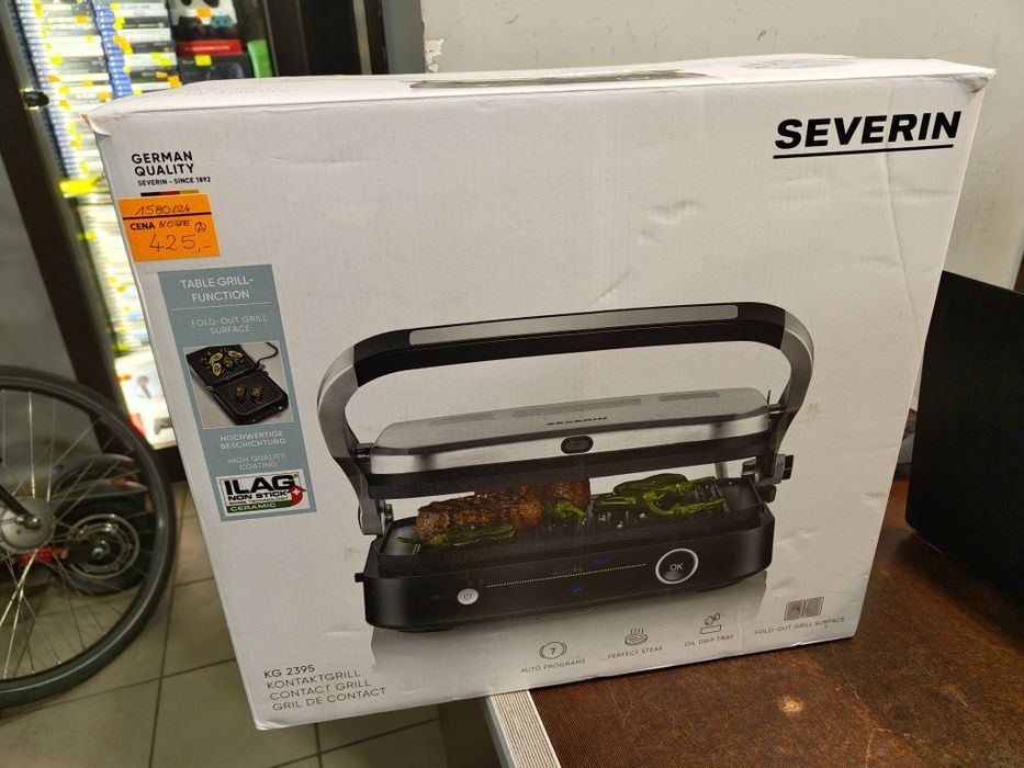 Kontaktowy grill elektryczny Severin KG 2395 srebrny/szary 2000 W