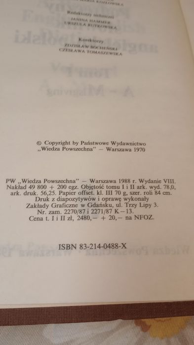 Podręczny słownik angielsko-polski. T.1