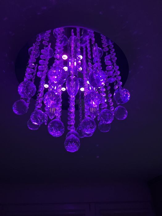 Lampa sufitowa(plafon)z pilotem i zarówkami led + podswietlenie RGB