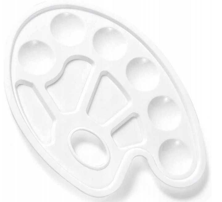 Paleta malarska 10 komorowa biała