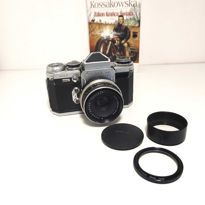 Analogowa Lustrzanka EDIXA mat Reflex mod D lens Zeiss Tessar 50mm 2,8