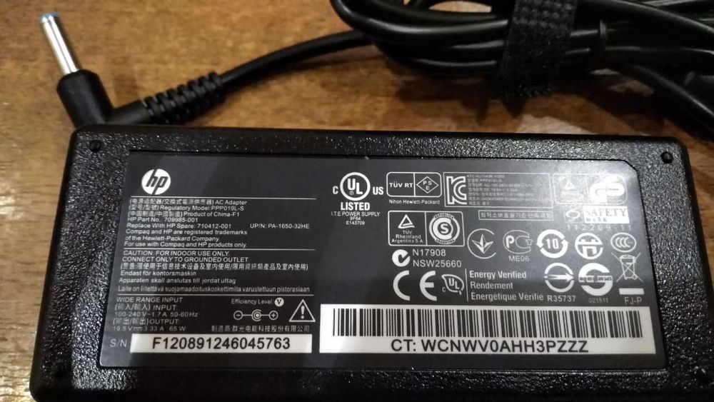 Блок живлення HP\Dell, зарядка HP 45\ 65\90\ wat \  Штекер з голочкою