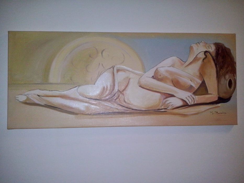 Pintura a óleo sobre tela, assinada pelo Autor