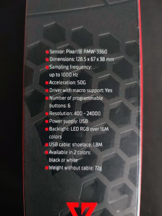 Mysz gamingowa biała