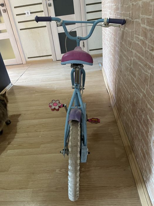 Детский велосипед для девочки с принтом по мотивам холодное сердце