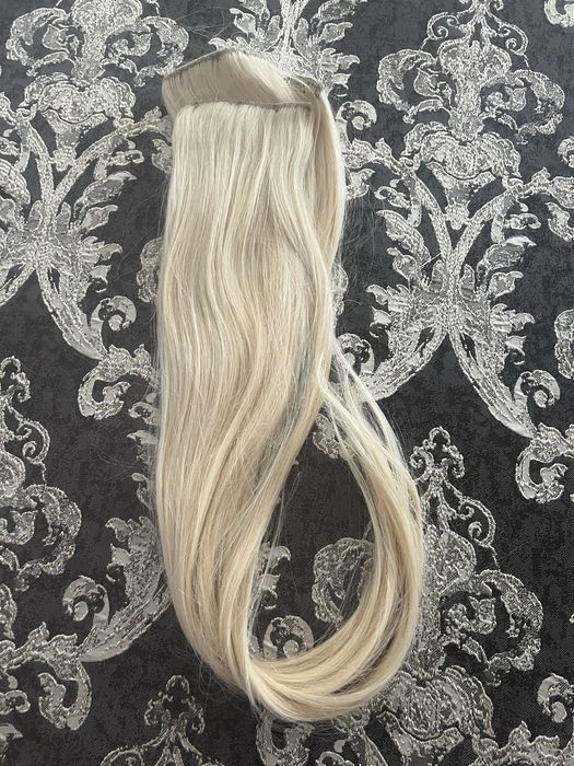 Трессы 70 см натуральные волосы, топер, накладка,парик,шиньон блонд