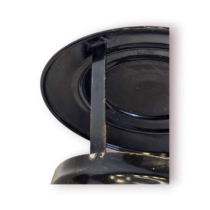 Chapéu Chaminé Antigo Metal Esmaltado Preto – 26 cm