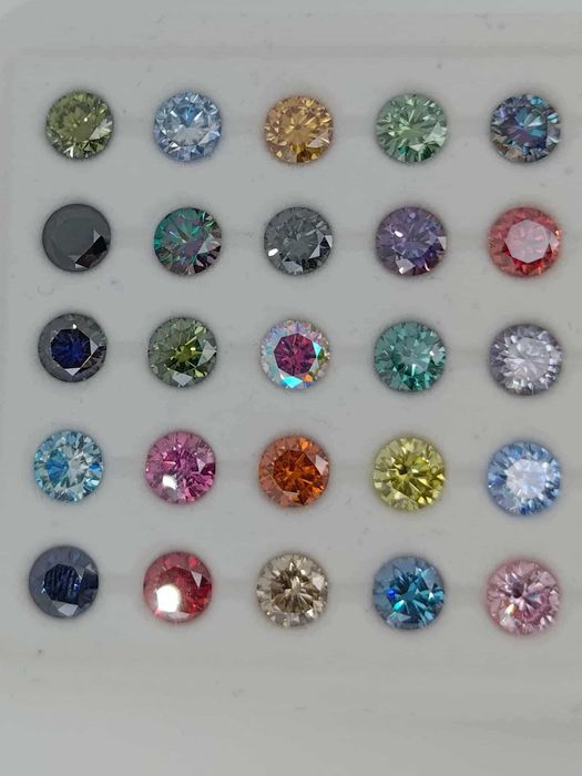 Moissanit Szafirowy 6,5 mm (1 ct) z certyfikatem GRA