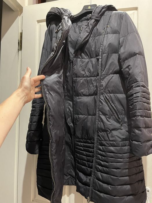 Черный пуховик размер 40