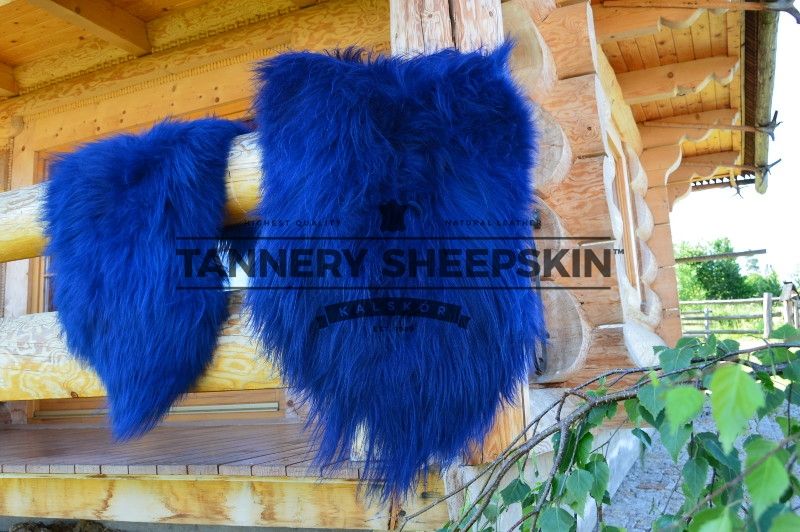 Skóra Owcza Island Niebieski 111-130 cm Skóry Dekoracyjne Owcze