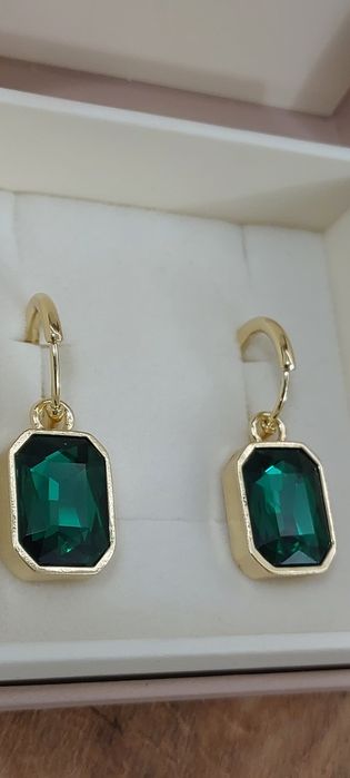 ZŁOTE kolczyki wiszące Stal nierdzewna