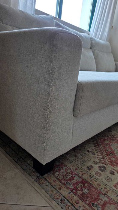 Sofá de canto bege