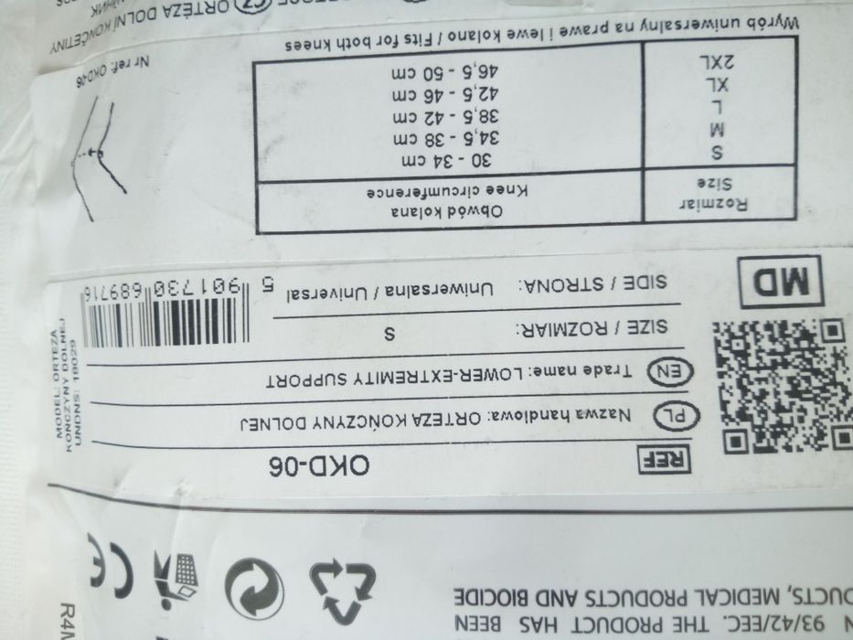 Orteza kończyny dolnej reh4mat S